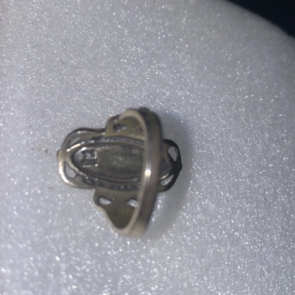 New vintage Sterling silver Ring with black Diamond
